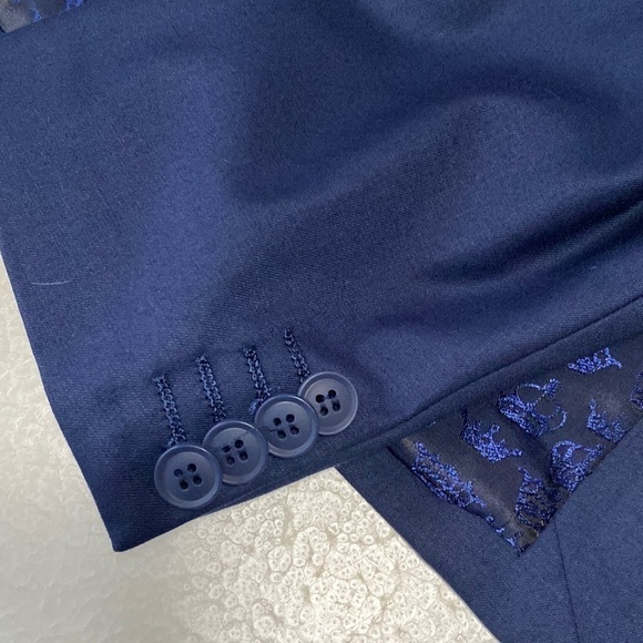 SOUL of London Single Breasted Blazer Jacket Men's Size 40R Navy - Picture 10 of 13